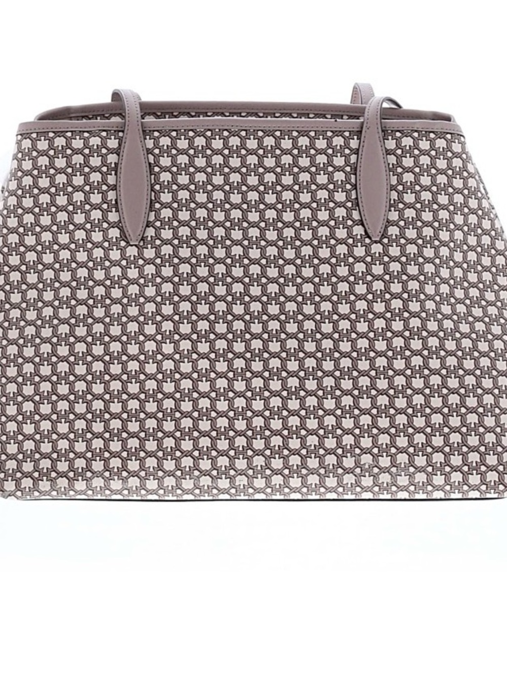 Kate Spade New York Gray Geometric Large Tote Link collection 2 Handles Trapezo